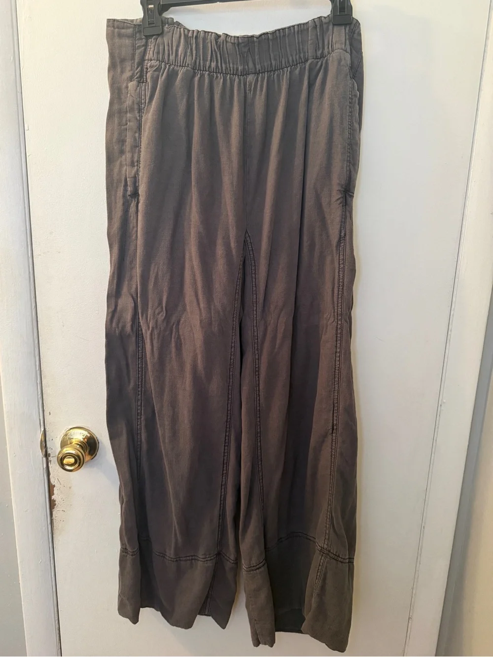 Free People Day's End Linen Pull-On Pants